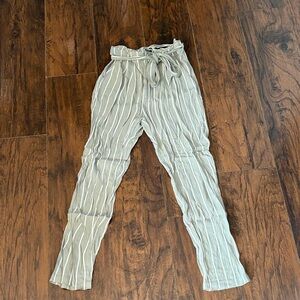 Forever 21 Striped Tan Pants
